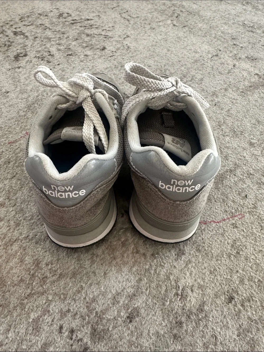 New Balance Kids Gray Suede & Mesh Sneakers size 13.5